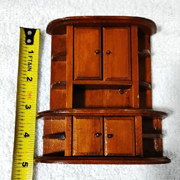 Miniature Wooden Hutch Dollhouse Cabinet Dining Furniture Scale 1:12 Style 3 - Picture 8 of 9